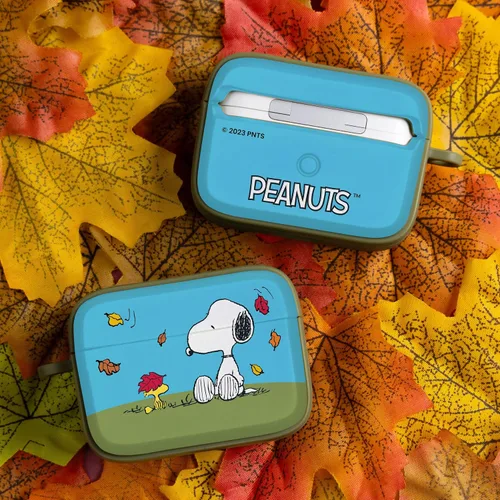 Vista 2 de Affinity Bands Peanuts Thanksgiving HDX - Funda compatible con Apple AirPods Pro 1 y 2 (Fallin Leaves)