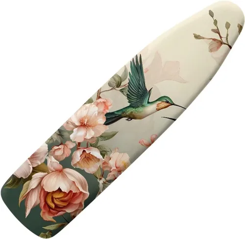 Vista 17 de Funda floral a prueba de arañazos para tablas de planchar de tamaño estándar, reflectante, con 3 ganchos y bucles para decoración de tablas de 15 x
