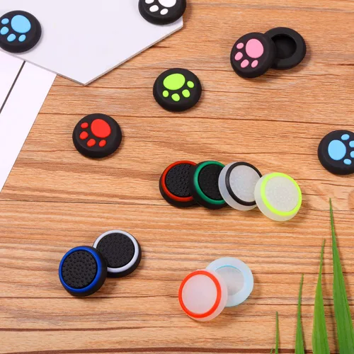Vista 7 de Frienda 26 Pieces Replacement Thumb Grips Caps Cover Silicone Luminous Analog Controller Joystick Thumb Stick Cap Compatible with PS5 PS4 PS3 PS2