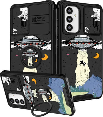 Vista 38 de Funda 2 en 1 para Samsung Galaxy S23 Ultra Flamingo para mujeres y niñas, diseño femenino de flamencos con cubierta deslizante para cámara y soporte