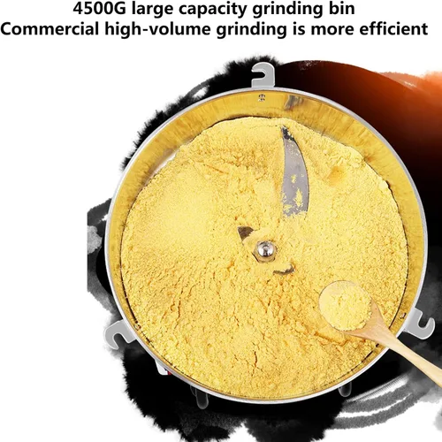 Vista 5 de Molino de grano eléctrico 4500G Molino de oscilación Molino de harina de acero inoxidable Pulverizador de alta velocidad Máquina de polvo Molinillo