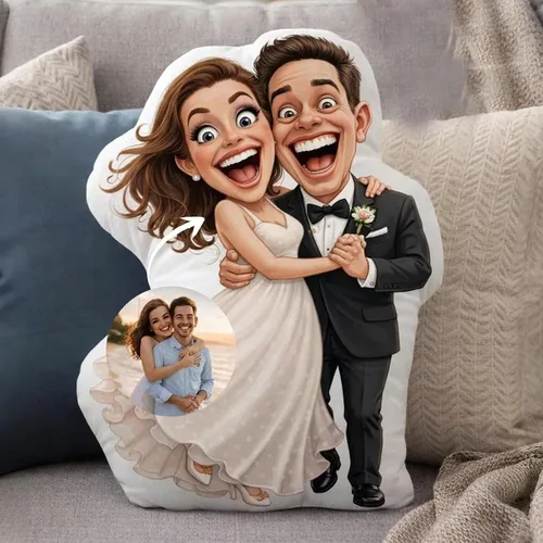 Vista 11 de LOVELYPOD Almohada facial personalizada, regalos para novio, novia, almohada de fotos personalizada, regalo divertido para pareja para cumpleaños