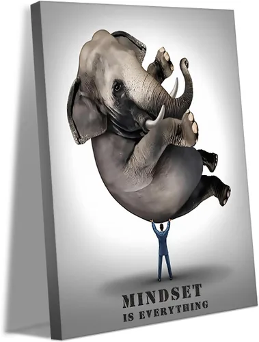 Vista 11 de Arte de pared motivacional Zero Talent Required - Póster de 10 claves del éxito, impresiones con citas positivas, decoración inspiradora de pared