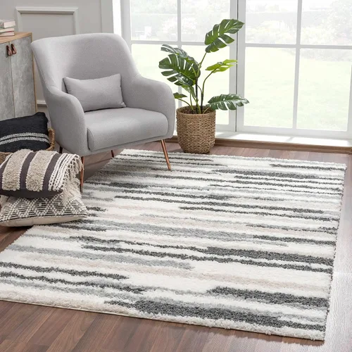 Vista 17 de Hauteloom Trunding Tapete Peludo Marroquí para Puerta Estilo Casa de Campo Alfombra de Área Pequeña - Alfombra Peluda Bohemia - Felpa de Pelo Alto