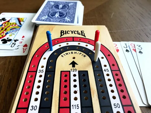 Vista 4 de Bicycle Juegos de mesa de madera con código de color de 3 pistas