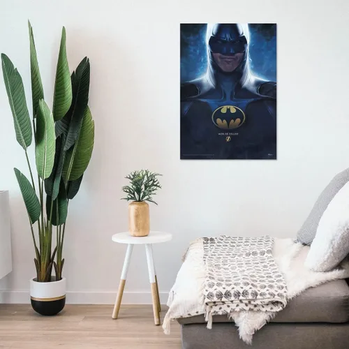Vista 4 de MIGHTYPRINT DC Comics - The Flash - Michael Keaton Batman Worlds Collide - Arte de pared duradero de 17 x 24 pulgadas, no hecho de papel