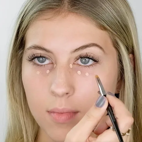 Vista 3 de Cepillo corrector Under Eye Precision Placement, Contour Brush, For Liquid and Cream Cosmetic, Pro Precision Makeup Foundation