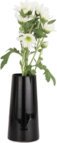 Vista 11 de Jarrón de vidrio ámbar para flores, jarrones de vidrio transparente de 6 pulgadas para centro de mesa, jarrón moderno de estilo bohemio para boda