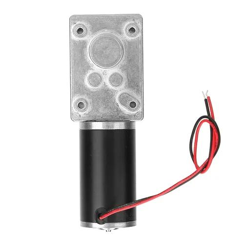 Vista 4 de Oumefar Motor helicoidal de 12 V, motor de engranaje reversible de 0.315 in con eje en forma de D, motor eléctrico reductor de turbina alta