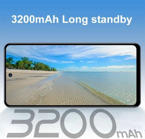 Vista 6 de Teléfono Android desbloqueado 2G+64G, pantalla HD de 6.56 pulgadas, teléfono celular de red 3G, Dual SIM Dual Standby, Android 8.1 Smartphone, Negro