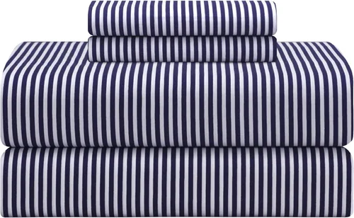 Vista 25 de Feather & Stitch - Juego de sábanas de 100 % algodón más suaves, ropa de cama de tejido percal de 300 hilos, bolsillo profundo de 16 pulgadas