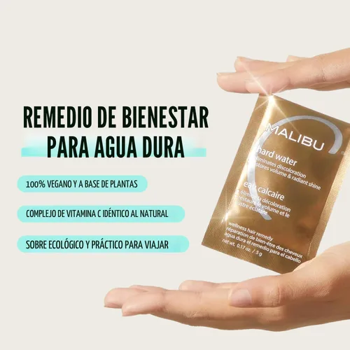 Vista 3 de Malibu C Remedio capilar Hard Water Wellness (1 paquete) – Elimina los depósitos de agua dura y las impurezas del cabello – Contiene complejo