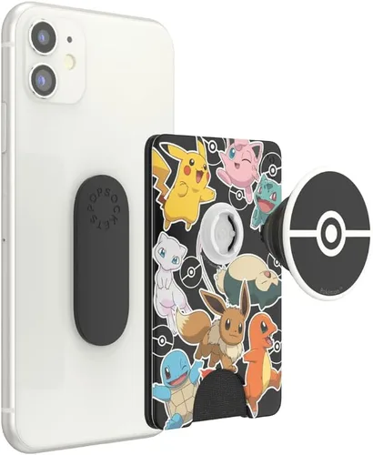 Vista 6 de PopSockets Cartera para teléfono con soporte expandible, tarjetero para teléfono, Pokemon - Pokemon Party