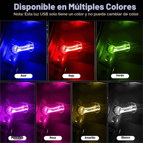 Vista 3 de SINGARO 2PCS Luces LED USB de noche para automóvil, lámpara retro para decoración de atmósfera automotriz, luces de ajuste táctil