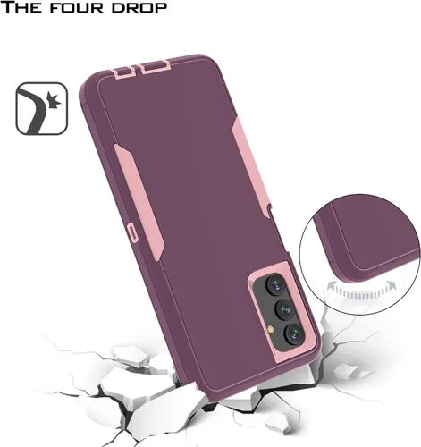 Vista 3 de Asuwish Funda para teléfono Samsung Galaxy A13 5G con protector de pantalla y delgada y resistente híbrida de doble capa, accesorios protectores