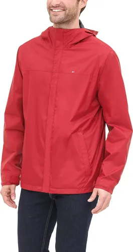 Vista 6 de Tommy Hilfiger Chaqueta impermeable con capucha, transpirable, ligera, para hombre