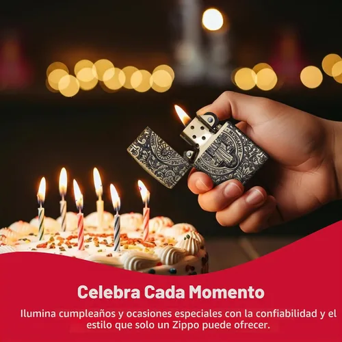 Vista 7 de Zippo - Encendedor de bolsillo cruzado Armadura San Benito Latón