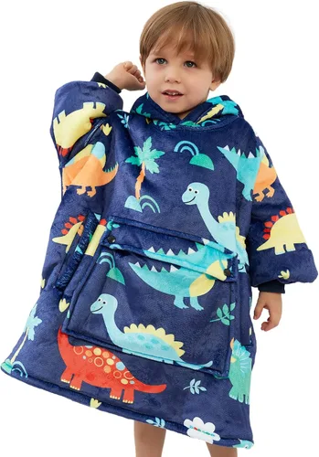 Vista 17 de Manta con Capucha Usable NOUKOW Manta Sherpa de Gran Tamaño Sudadera de Franela con Bolsillo Grande