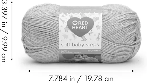 Vista 7 de Red Heart Soft Baby Steps madeja de lana, Aqua
