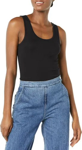 Vista 3 de Tienda Essentials - Camiseta ajustada sin mangas para mujer, paquete de 2