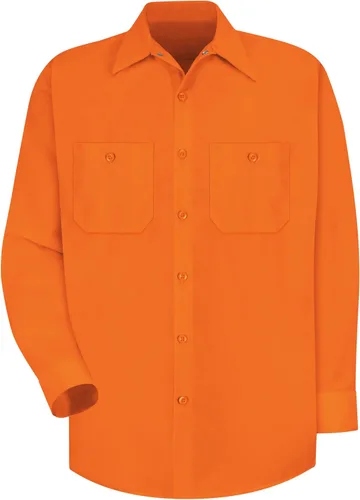 Vista 10 de Red Kap Camisa de trabajo industrial de manga larga para hombre Caqui