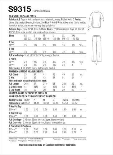 Vista 3 de Simplicity Patrón XS-XXL