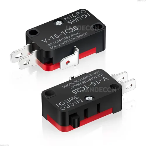 Vista 2 de 10 piezas Interruptor de límite de plomo, micro interruptor de acción Snap SPDT 1NO 1NC V-15-1C25