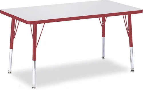 Vista 18 de Berries Mesa rectangular para actividades, altura E, Gris/Negro/Negro, 1