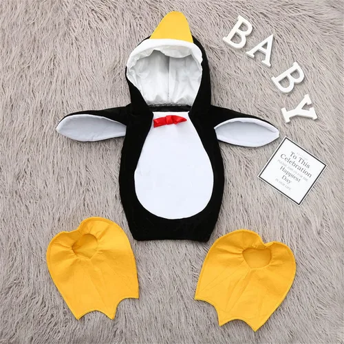 Vista 2 de Disfraces de Halloween para bebés pequeños disfraz de animal disfraz de Navidad mameluco con capucha trajes de cosplay para niños