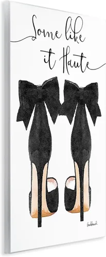 Vista 2 de The Stupell Home Décor Collection Some Like It Haute - Placa decorativa de tacón negro, 10 x 15 pulgadas