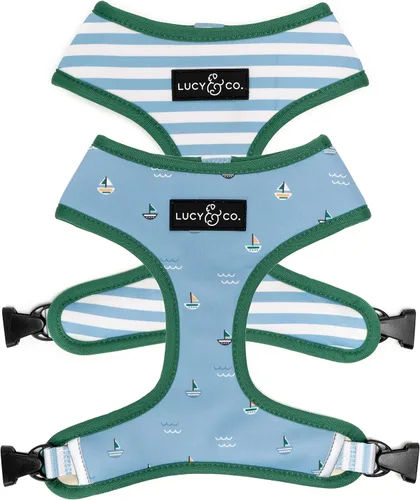 Vista 16 de Lucy & Co. Lindo arnés reversible para perros con cuello halter para caminar, el mejor diseño de arneses para mascotas XS a XL, chaleco acolchado