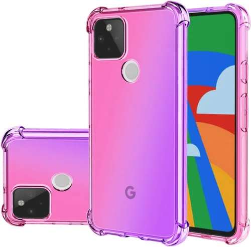 Vista 8 de Funda para Google Pixel 5A 5G Cute Case Girls, Gradient Slim Anti Scratch Soft TPU Funda protectora a prueba de golpes para Google Pixel 5A 5G