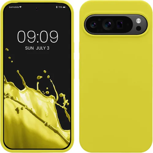 Vista 100 de kwmobile Funda Compatible con Google Pixel 6 Pro - Funda de Teléfono de Silicona TPU con Acabado Suave - Azul Caribe