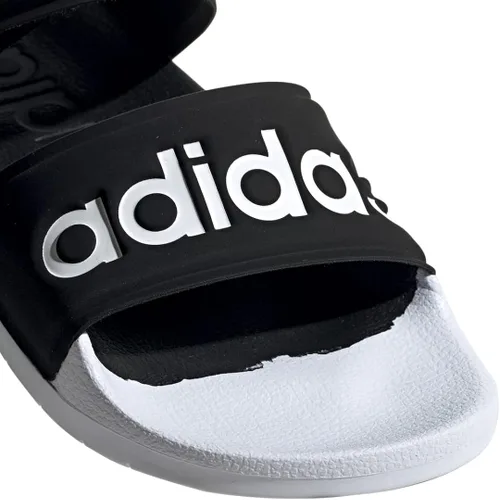Vista 5 de adidas Sandalia Adilette unisex para adultos, NegroBlanco
