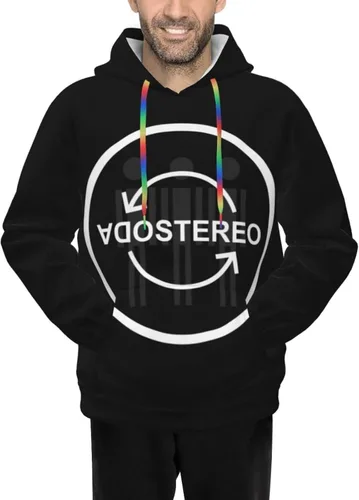 Vista 8 de Taijlao Soda Stereo Logo Hoodie Casual Sweatshirt 3d Printed Pullover Outerwear With Pockets For Mens