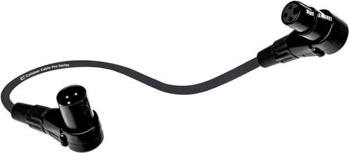 Vista 13 de Cable XLR equilibrado de ángulo recto macho a hembra en ángulo recto – 1.5 pies rosa – conector de micrófono Pro de 3 pines de 90 grados para Rosado