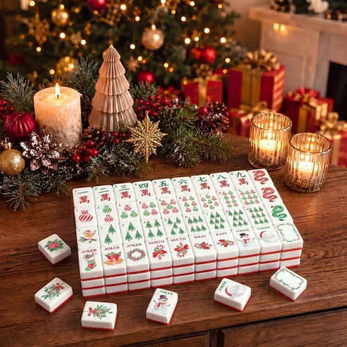 Vista 6 de Soulchen American Mahjong - Juego de 166 azulejos, diseño de acuarela