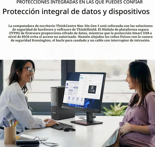 Vista 7 de Lenovo ThinkCentre - Escritorio empresarial de factor de forma pequeño, Intel Core i7-13620H de 13ª generación, DDR5 de 16 GB, SSD de 512 GB, HDMI