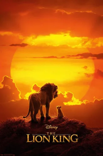 Vista 11 de Trends International Disney El Rey León - Póster de pared Mufasa y Simba, 14.725 x 22.375 pulgadas, versión enmarcada de madera de granero Versión