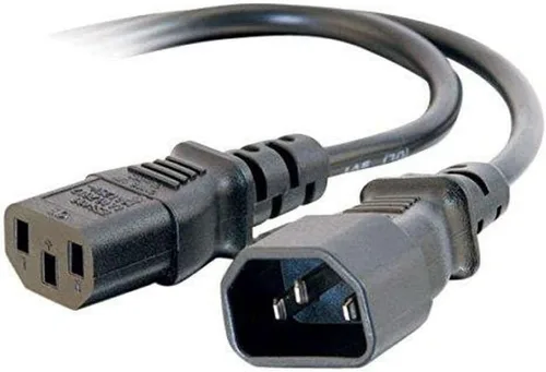 Vista 54 de Cable de alimentación C2G, cable de extensión corto, cable de extensión de alimentación, cable de alimentación de bloqueo, 10A, 250V, negro, 1 pie