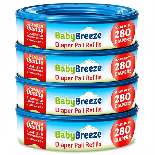 Vista 11 de BabyBreeze Bolsas de repuesto para pañales compatibles con Playtex Diaper Genie Pails bolsas de basura absorbentes de olores, 840