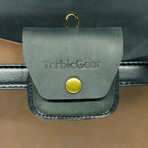 Vista 5 de Funda para Airpod con clip para cinturón, funda de cuero universal para Airpod Pro, Samsung Galaxy Buds y Beats Studio Buds, bolsa de cuero real