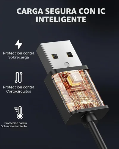 Vista 5 de Cargador magnético USB para reloj inteligente (paquete de 2), cable