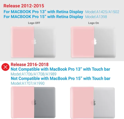 Vista 176 de IBENZER - Compatible con Funda para MacBook Pro de 13 Pulgadas 2015 2014 2013 Finales 2012 A1502 A1425, Carcasa Rígida con Cubierta para Teclado