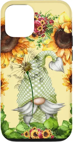 Vista 28 de Floral Sunflower Motif for Dandelion Lovers and Summer Gnome Case for iPhone 17