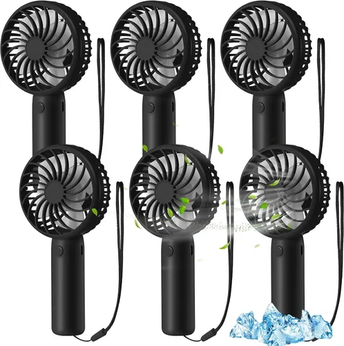 Vista 51 de Tujoe Mini ventilador de mano potente de 3 velocidades, ventilador personal pequeño portátil recargable con base USB para mujeres, maquillaje