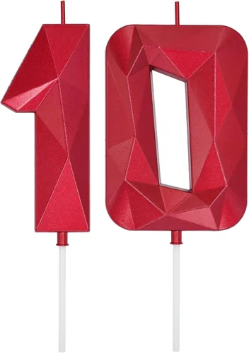 Vista 253 de DERVENTA Vela Grande de Cumpleaños Número 3D Verde Luminoso de 3.7 Pulgadas Celebración de Fiesta Aniversario Decoración Adorno para Pastel 1 Pieza