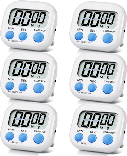 Vista 16 de Paquete de 24 temporizadores digitales de cocina, temporizador digital magnético con pantalla grande, temporizador de cocina con anillo fuerte