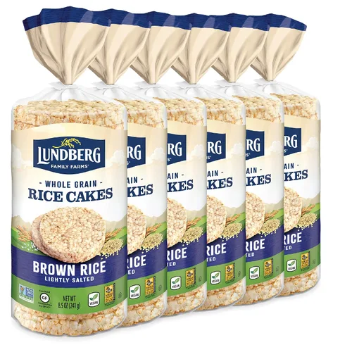 Vista 9 de Lundberg Tortas de arroz integral orgánico sin gluten ligeramente saladas- 8.5 oz