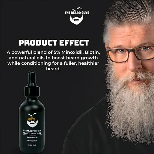 Vista 6 de Aceite de crecimiento de barba de minoxidil al 5%, 2 onzas